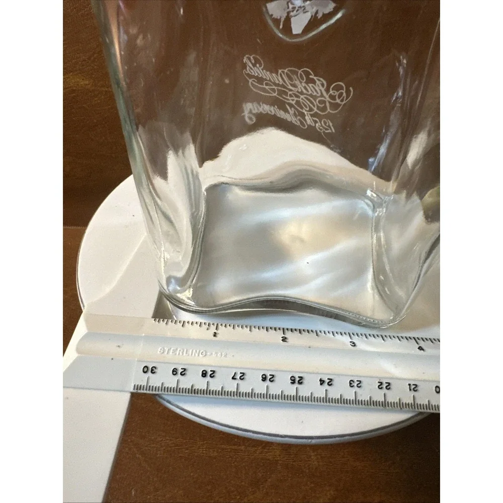 Jack Daniel's 125th Anniversary Clear Glass Decanter Bottle w/ Stopper
